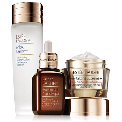 Estee Lauder/雅詩蘭黛  面部護理套裝 多效抗老三件套裝[小棕瓶+原生液+智妍面霜]新老包裝隨機發(fā)貨