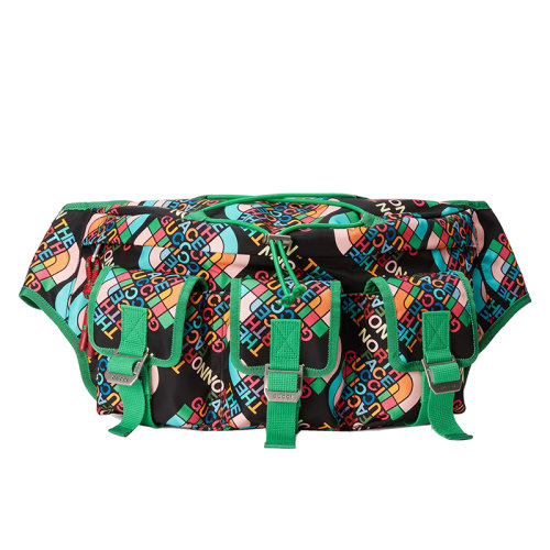 GUCCI/古馳 22新款北面聯(lián)名系列 男女同款大號黑色飾綠色細節(jié)多色尼龍聯(lián)名主題印花單肩腰包650297UNHCN1164