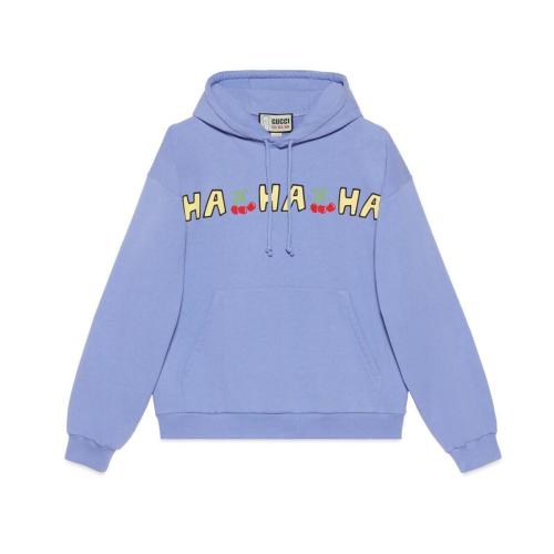  GUCCI古馳 22年秋冬 男士 Gucci HA HA HA特別系列櫻桃衛(wèi)衣 721785 XJEX3 5848