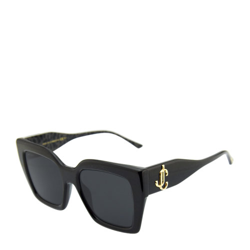 Jimmy Choo/周仰杰 太陽鏡 墨鏡 輕奢 華麗 大框 黑色 女款 亮鉆 ELENI/G/S 53mm Jimmy Choo周仰杰