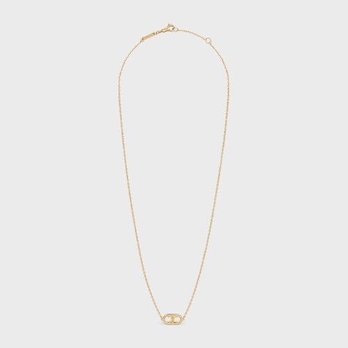  CELINE賽琳思琳 22年秋冬 女士 項(xiàng)鏈 MAILLON TRIOMPHE 18K金項(xiàng)鏈 46X756GLY.37AU