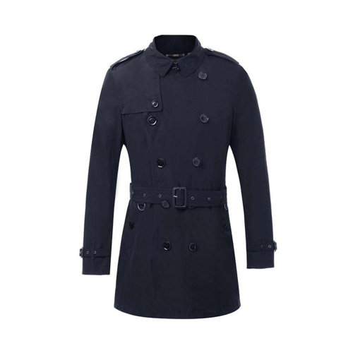 BURBERRY/博柏利 男士黑色棉質(zhì)大衣風(fēng)衣 3801145