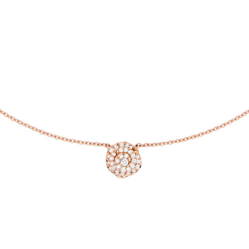 DIOR/迪奧 22春夏新款ROSE COUTURE系列小號18k金玫瑰金鑲嵌鉆石項鏈JRCO95007_0000