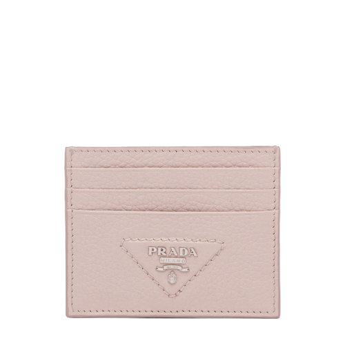 PRADA/普拉達(dá) 22年新款 女士粉色皮革徽標(biāo)卡夾1MC025_2BBE_F0NZ2