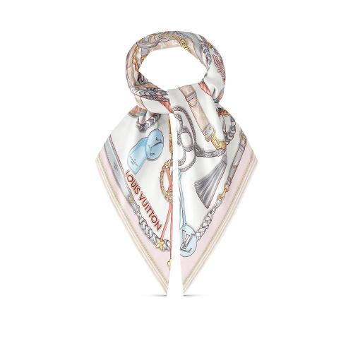  LV路易威登 22年秋冬 女士 圍巾 MIX AND STRAPS 90 方巾 M77664