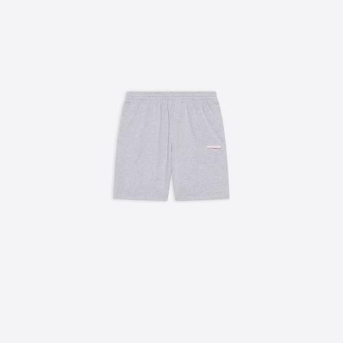  BALENCIAGA巴黎世家 22年秋冬 男士 短褲 Men's Political Campaign Sweat Shorts  in Grey 67 預(yù)定商品1-3周發(fā)貨