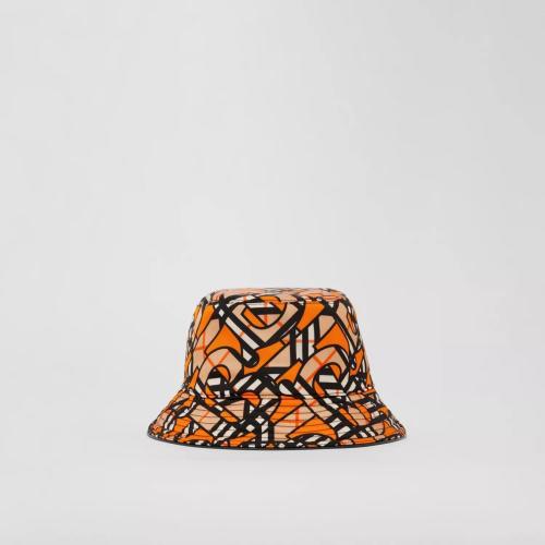  BURBERRY 22年秋冬 女士 專屬標識印花尼龍漁夫帽 80565461