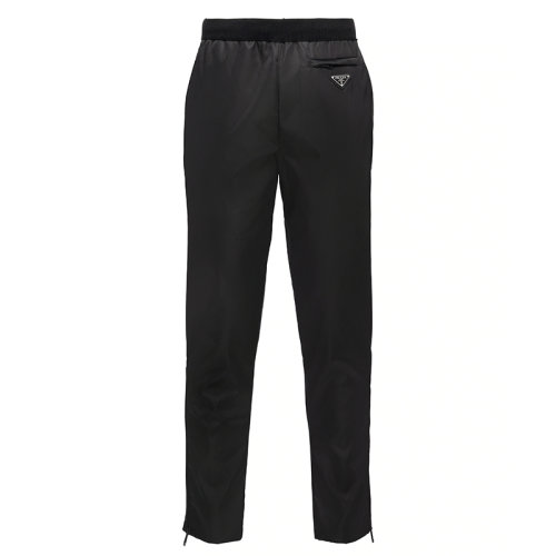 PRADA/普拉達  Re-Nylon系列 男士黑色羊毛和再生尼龍華達呢長褲UMP67_1JF4_F0002_S_202