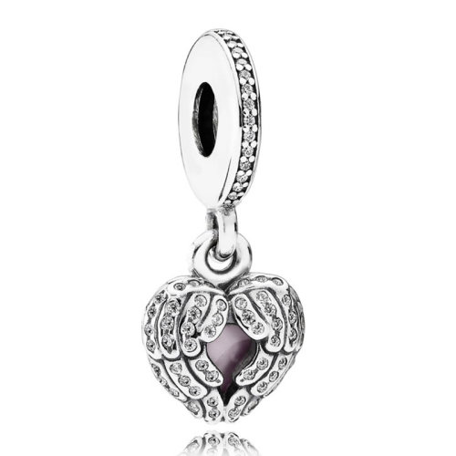 PANDORA/潘多拉 女士銀色925銀天使的翅膀DIY手鏈項(xiàng)鏈串飾吊飾吊墜 791737CZ