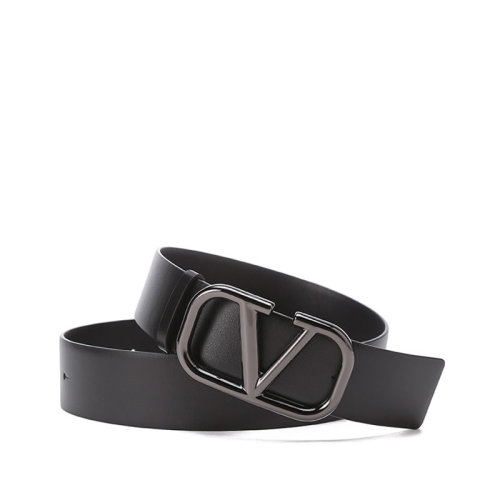 Valentino/華倫天奴 【22春夏新款】 女士皮革VLogo搭扣板扣式雙面皮帶腰帶4cm XW2T0X46MFI