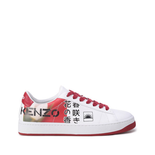 KENZO/高田賢三【22春夏新款】男士皮革Kourt低幫系帶休閑運(yùn)動鞋板鞋小白鞋 5SN170 L71