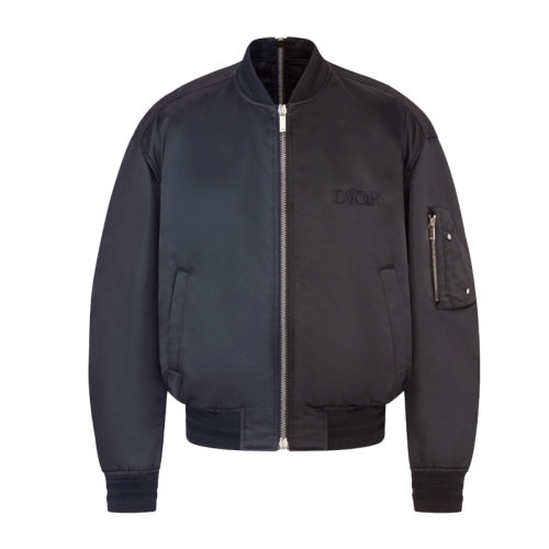 Dior Homme 迪奧桀驁 【王俊凱同款】 男士 服裝  拼色logo短款拉鏈飛行員夾克外套 男士夾克