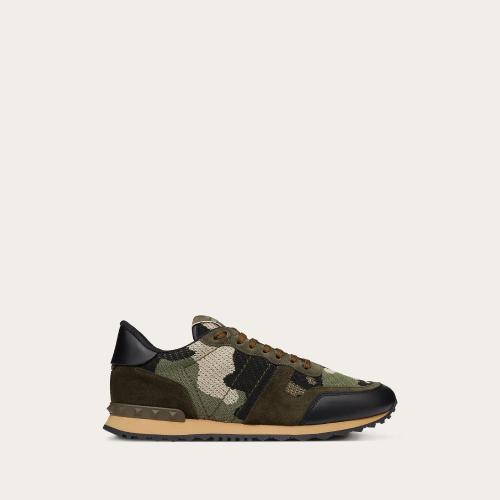  VALENTINO華倫天奴 22年秋冬 男士 休閑運動鞋 Sneakers Rockrunner Camouflage en tissu-resi