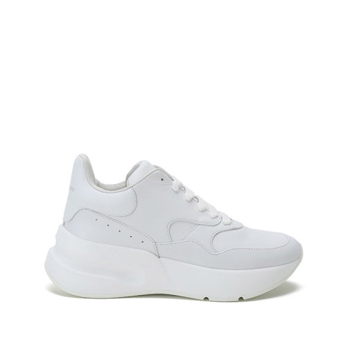 Alexander McQueen/亞歷山大麥昆 2021款 女士皮革系帶休閑運(yùn)動鞋 586410 WHRU3