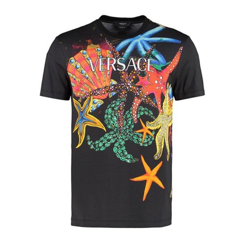  VERSACE/范思哲 男士印花棉質(zhì)短袖T恤 A893211F01209 5B020 PLFSX