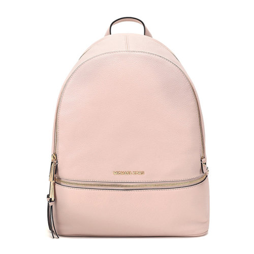 Michael Kors/邁克·科爾斯 RHEA ZIP系列 女士金標(biāo)牛皮時尚雙肩背包