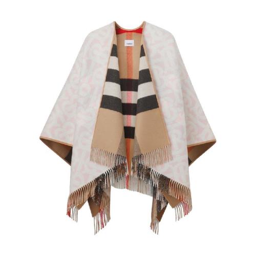  BURBERRY 22年秋冬 女士 專屬標識羊毛混紡提花披肩 80531621