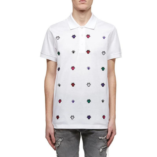 Dior 迪奧男裝 服裝 白色圖案印花裝飾休閑 男士短袖POLO衫 733J819