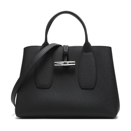 Longchamp/瓏驤  女士ROSEAU系列中號(hào)牛皮手提單肩斜挎包 10058 HPN