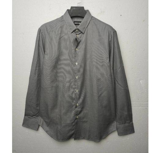 Emporio Armani/安普里奧阿瑪尼黑色格子男士長(zhǎng)袖襯衫  R1CA9TR141C041