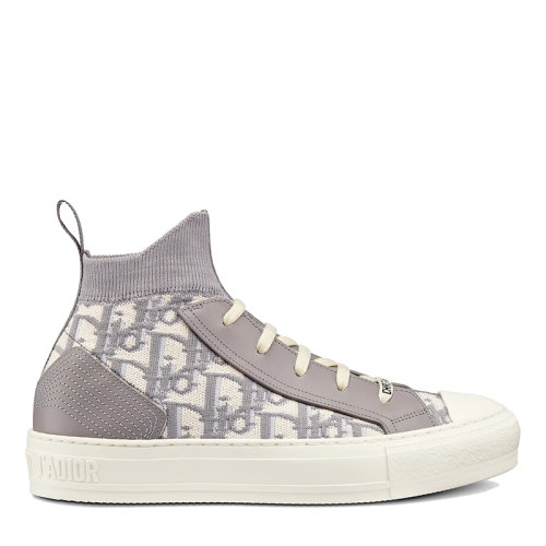 DIOR/迪奧女士灰色Dior斜紋技術(shù)針織WALK'N'DIOR運(yùn)動鞋KCK233TOK_S29G