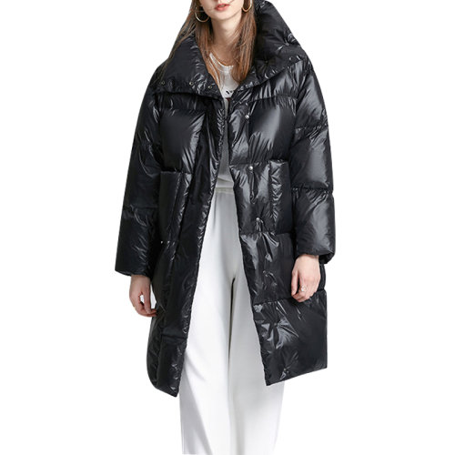 GeleiStory/GeleiStory 90白鴨絨羽絨服中長款女2022年冬季新款小個子加厚時尚休閑面包服 女士羽絨服