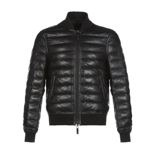 Emporio Armani/安普里奧阿瑪尼 男士夾克 男士羊皮革/錦綸雙面棉服皮衣夾克外套 91R42P 91P44