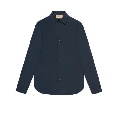  GUCCI古馳 22年秋冬 男士 飾雙G棉質(zhì)襯衫 694241 ZAJK0 4240