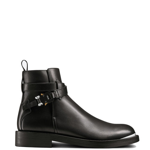 DIOR/迪奧 22年早春新款 EVIDENCE系列 男士黑色光滑牛皮革軍裝風格及踝靴3BO239ZGK_H969