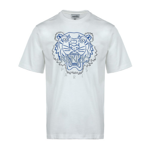 KENZO/高田賢三22春夏大虎頭刺繡男士短袖T恤FC55TS219