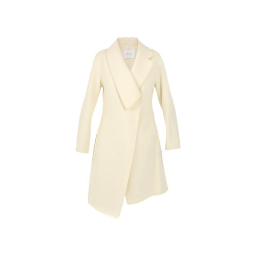 GeleiStory/GeleiStory  秋季新款氣質修身雙面呢通勤中長款三粒暗扣80支羊毛大衣 女士大衣