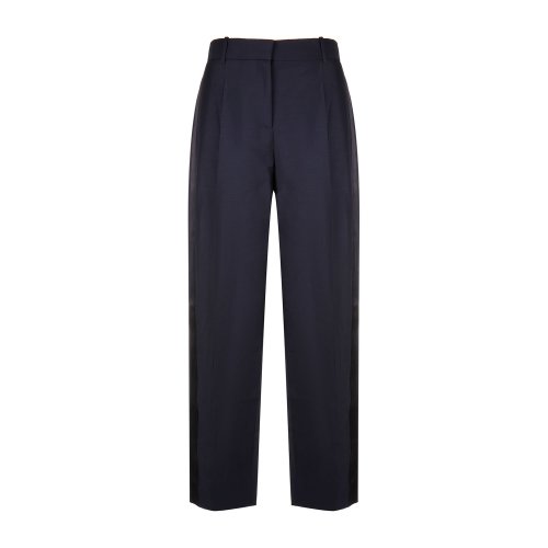 Givenchy/紀(jì)梵希 簡約 直筒 60%馬海毛 40%羊毛 時尚 百搭 黑色 女士長褲