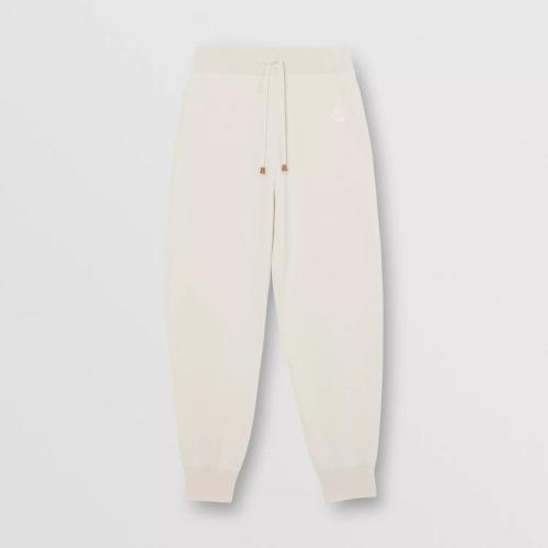  BURBERRY 22年秋冬 女士 專屬標識圖案羊絨混紡慢跑褲 80465091 預(yù)定商品1-3周發(fā)貨