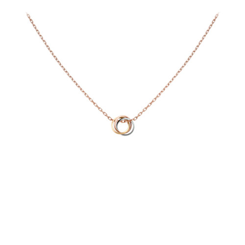 CARTIER/卡地亞 TRINITY系列 18K金黃金白金玫瑰金三色項鏈 B7224574