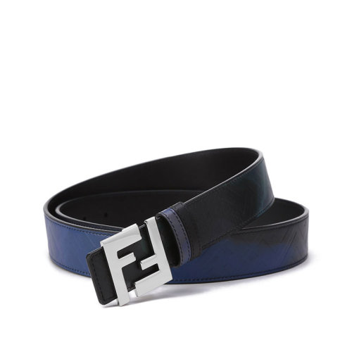 FENDI/芬迪【22春夏新款】男士牛皮雙F搭扣板扣式雙面皮帶腰帶3.5cmFF壓花圖案 7C0424 AHUY