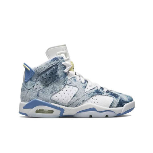 Nike/耐克 Air Jordan 6 AJ6 女款 水洗丹寧 高幫 運(yùn)動(dòng) 休閑 籃球鞋 DM9045-100