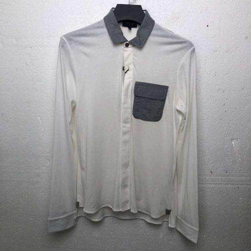 Emporio Armani/安普里奧阿瑪尼 白色男士長袖POLO衫（瑕疵折扣）