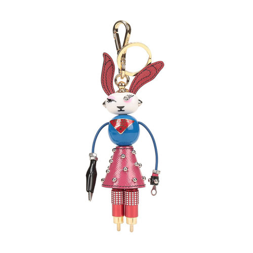 PRADA/普拉達(dá)  女士 拼色時尚鑰匙扣 1TR051-2BM0-F0505