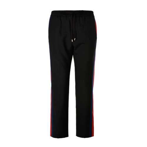 GUCCI/古馳  李晨同款 男裝 服裝 男士棉質(zhì)混紡側(cè)條紋運(yùn)動(dòng) 男士休閑褲褲裝