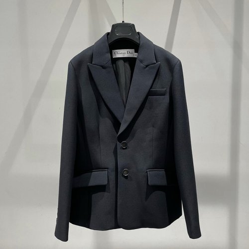  DIOR/迪奧 女士黑色棉質(zhì)西裝上衣 051V19A 1166 9000 PLFSX