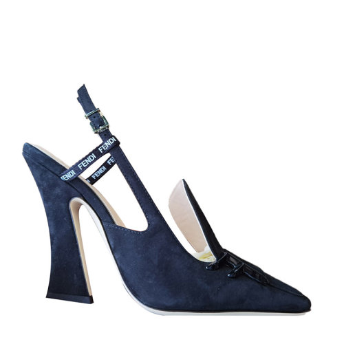 FENDI/芬迪 方頭氣質(zhì) 黑色小惡魔 高跟鞋  cc