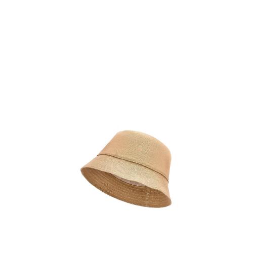  LOEWE羅意威 22年秋冬 女士 帽子 Bucket hat in canvas and calfskin K820HB1X19-2556