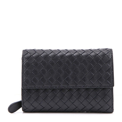 Bottega Veneta/葆蝶家 女士 暗紫色按扣開(kāi)合牛皮手拿包 113997V001N4014 HJH0015X