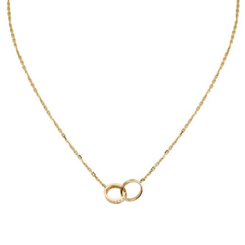 CARTIER/卡地亞 經(jīng)典LOVE 18K金黃金鉆石項鏈 鑲嵌18顆鉆石 B7013800
