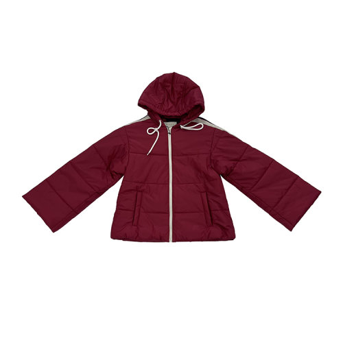 GUCCI/古馳 18年秋冬 女性 兜帽 條紋 紅色 女士棉服 523862 ZHA58 6076