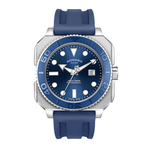 ROMAGO/雷米格 自動(dòng)機(jī)械專業(yè)深潛者男士表300M防水強(qiáng)夜光帶計(jì)時(shí)60分鐘 RM109