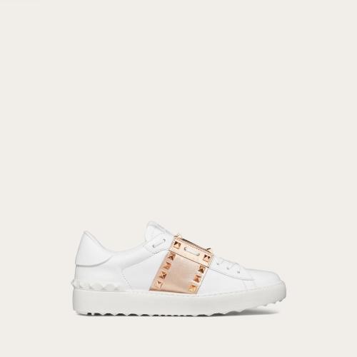  VALENTINO華倫天奴 22年秋冬 女士 休閑運(yùn)動(dòng)鞋 Sneakers Rockstud Untitled en veau avec band