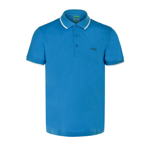 HUGO BOSS/雨果波士  男裝 服飾 新款純色純棉時(shí)尚休閑男士短袖POLO衫