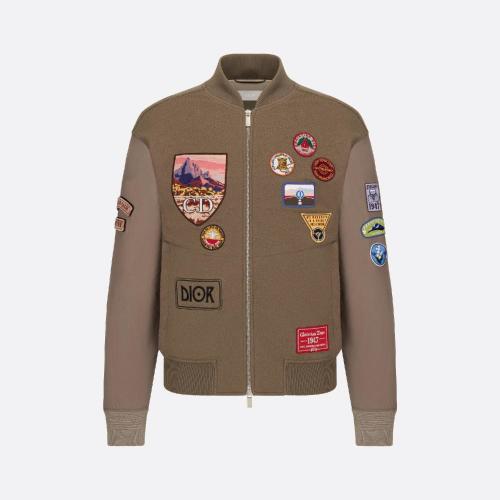  DIOR迪奧 22年春夏 男士 夾克 DIOR AND JACK KEROUAC Teddy 短夾克 293J430A0771_C787