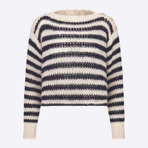  DIOR迪奧 22年秋冬 女士 針織衫 Dior Mariniere 針織衫 314S03AM413_X5855